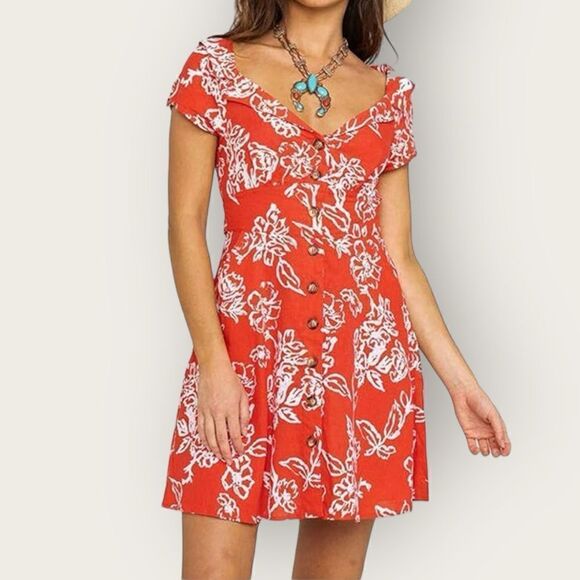 Free People  Love Linen Mini
Dress Size 6 - Picture 2 of 5